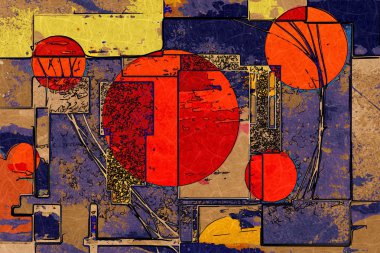 soyut renk tasarımı sanat illüstrasyonu