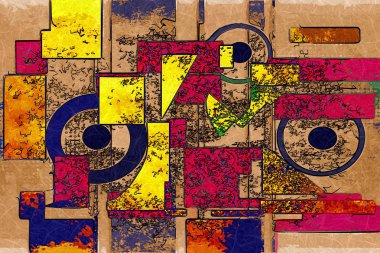 soyut renk tasarımı sanat illüstrasyonu