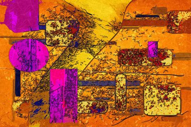 soyut renk tasarımı sanat illüstrasyonu