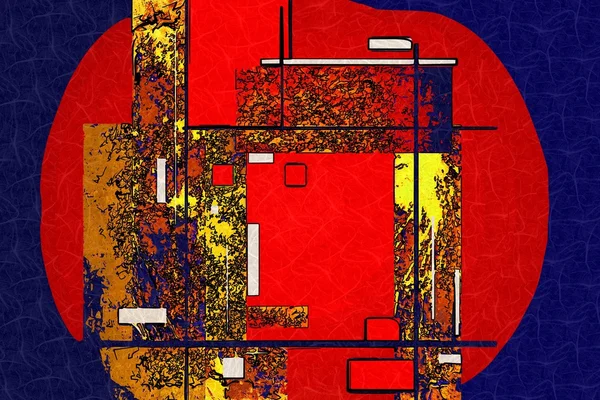 추상적 인 컬러 디자인 아트 일러스트 — 스톡 사진