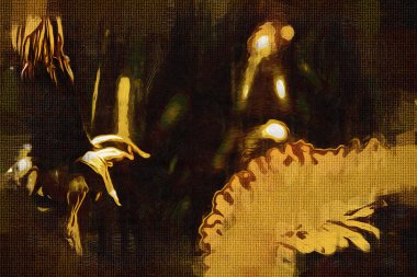 Sanat illüstrasyonu çiçekli klasik arkaplan