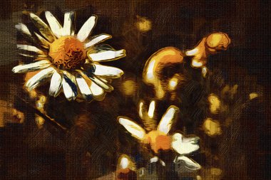 Sanat illüstrasyonu çiçekli klasik arkaplan