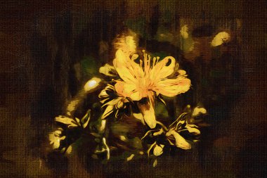 Sanat illüstrasyonu çiçekli klasik arkaplan