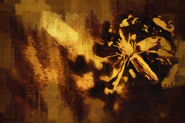 Sanat illüstrasyonu çiçekli klasik arkaplan