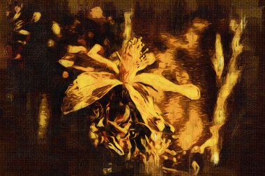 Sanat illüstrasyonu çiçekli klasik arkaplan