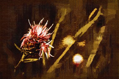 Sanat illüstrasyonu çiçekli klasik arkaplan