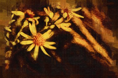 Sanat illüstrasyonu çiçekli klasik arkaplan