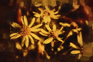 Sanat illüstrasyonu çiçekli klasik arkaplan