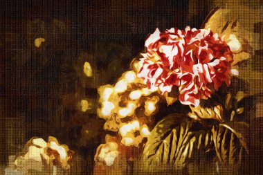 Sanat illüstrasyonu çiçekli klasik arkaplan