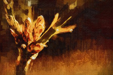 Sanat illüstrasyonu çiçekli klasik arkaplan