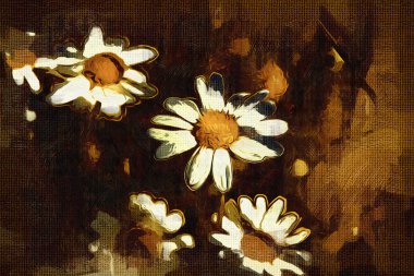 Sanat illüstrasyonu çiçekli klasik arkaplan