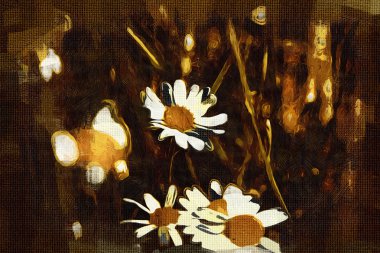 Sanat illüstrasyonu çiçekli klasik arkaplan