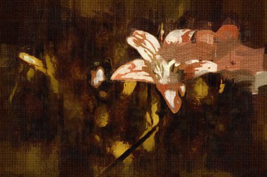 Sanat illüstrasyonu çiçekli klasik arkaplan