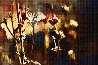 Sanat illüstrasyonu çiçekli klasik arkaplan