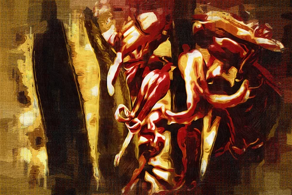 Sanat illüstrasyonu çiçekli klasik arkaplan