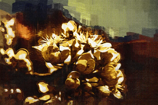 Vintage tło z ilustracji sztuki kwiat — Zdjęcie stockowe
