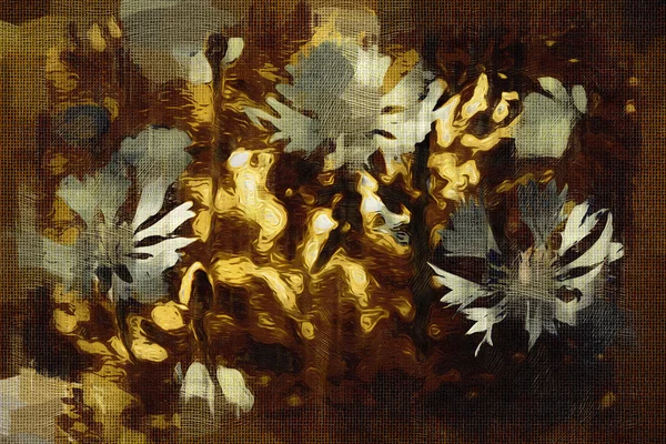 Vintage Hintergrund mit Kunst Illustration Blume — Stockfoto