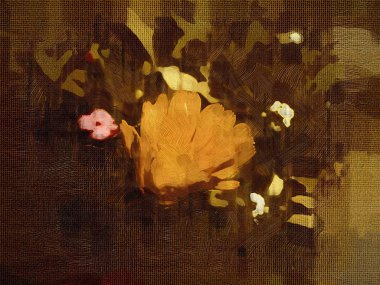 Sanat illüstrasyonu çiçekli klasik arkaplan