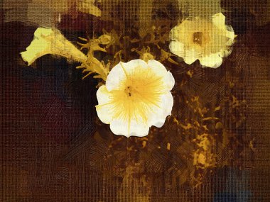 Sanat illüstrasyonu çiçekli klasik arkaplan