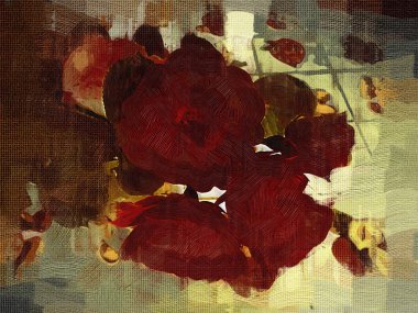 Sanat illüstrasyonu çiçekli klasik arkaplan