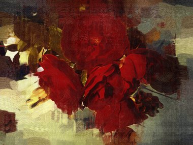 Sanat illüstrasyonu çiçekli klasik arkaplan