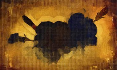 Sanat illüstrasyonu çiçekli klasik arkaplan