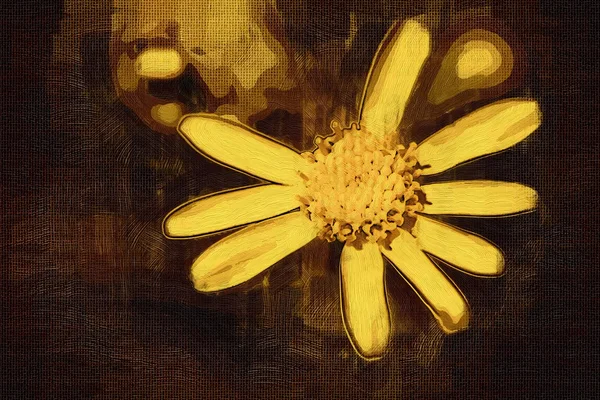 Vintage background with art illustration flower — Stock Photo, Image