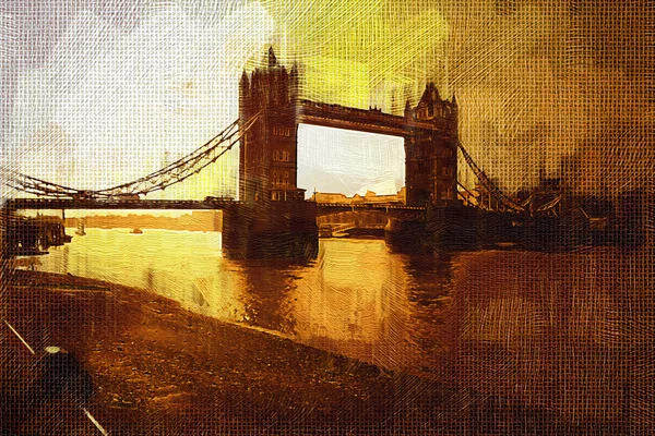 Londen olie kunst illustratie — Stockfoto