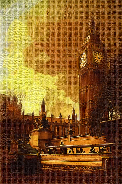 London olaj illusztráció — Stock Fotó