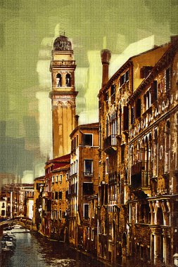 Venedik sanat illüstrasyon resim