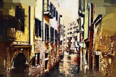 Venedik sanat illüstrasyon resim