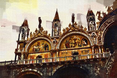 Venedik sanat illüstrasyon resim