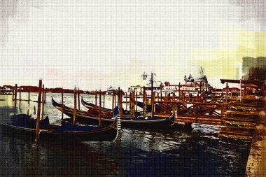 Venedik sanat illüstrasyon resim