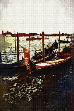 Venedik sanat illüstrasyon resim