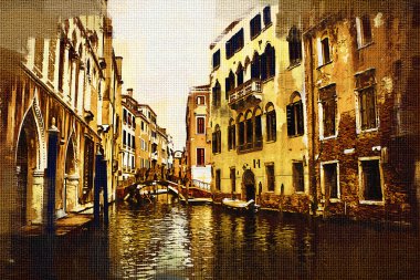 Venedik sanat illüstrasyon resim