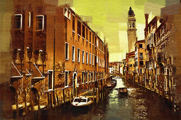 Veneza arte ilustração pintura — Fotografia de Stock