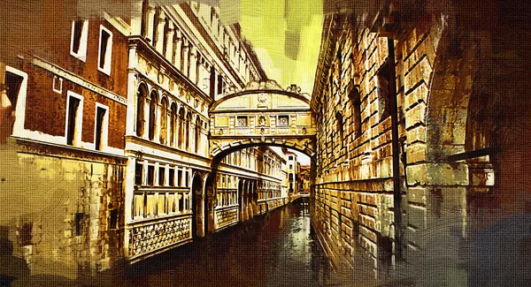 Venedig Kunst Illustration Malerei — Stockfoto