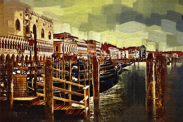 Venedig Kunst Illustration Malerei — Stockfoto