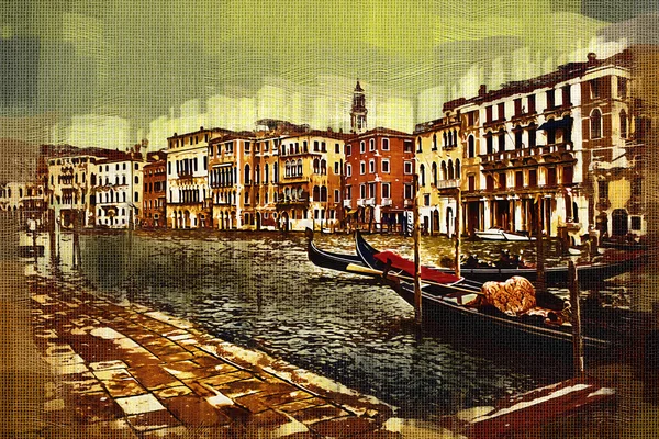 Venedig Kunst Illustration Malerei — Stockfoto