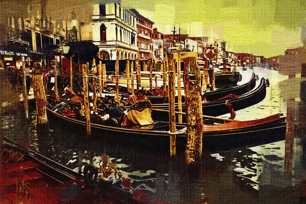 Veneza arte ilustração pintura — Fotografia de Stock