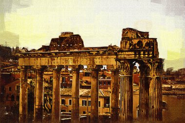 Roma İtalya sanat illüstrasyon