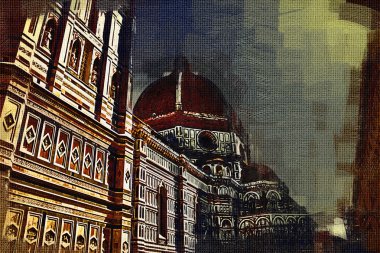 Floransa sanat illüstrasyon resim