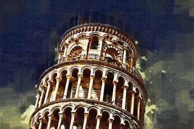 Pisa sanat illüstrasyon resim