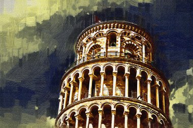 Pisa sanat illüstrasyon resim