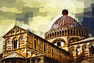 Pisa sanat illüstrasyon resim