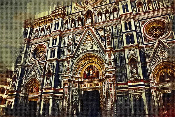 Florence art illustration painting — Stock Photo, Image