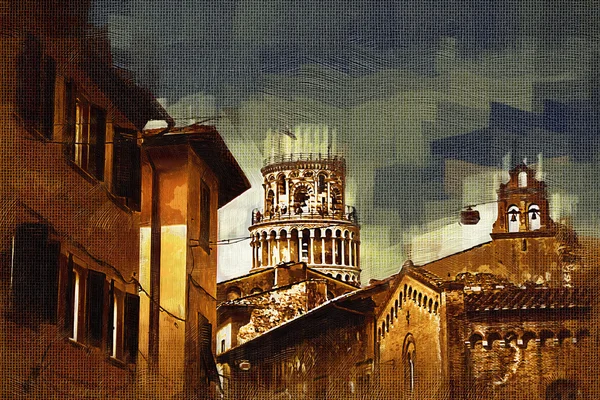 Pisa arte ilustração pintura — Fotografia de Stock