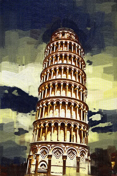 Pisa arte ilustração pintura — Fotografia de Stock