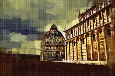 Pisa sanat illüstrasyon resim