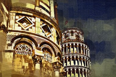 Pisa sanat illüstrasyon resim